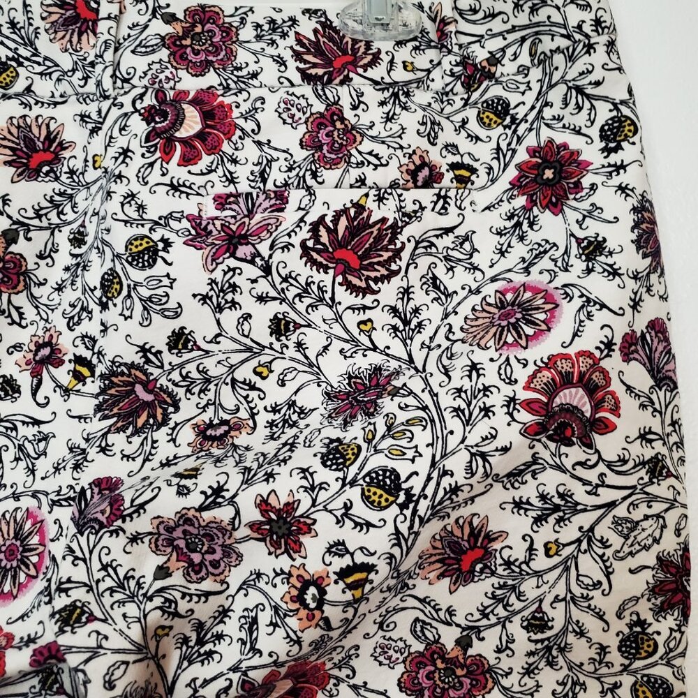 Loft Women's Ankle Pants Size 14 Floral The Riviera Pant - Picture 10 of 11